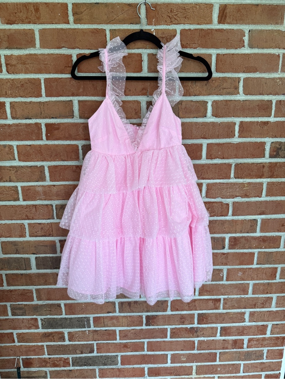 MORE TO COME Pink Ruffled Mini Dress